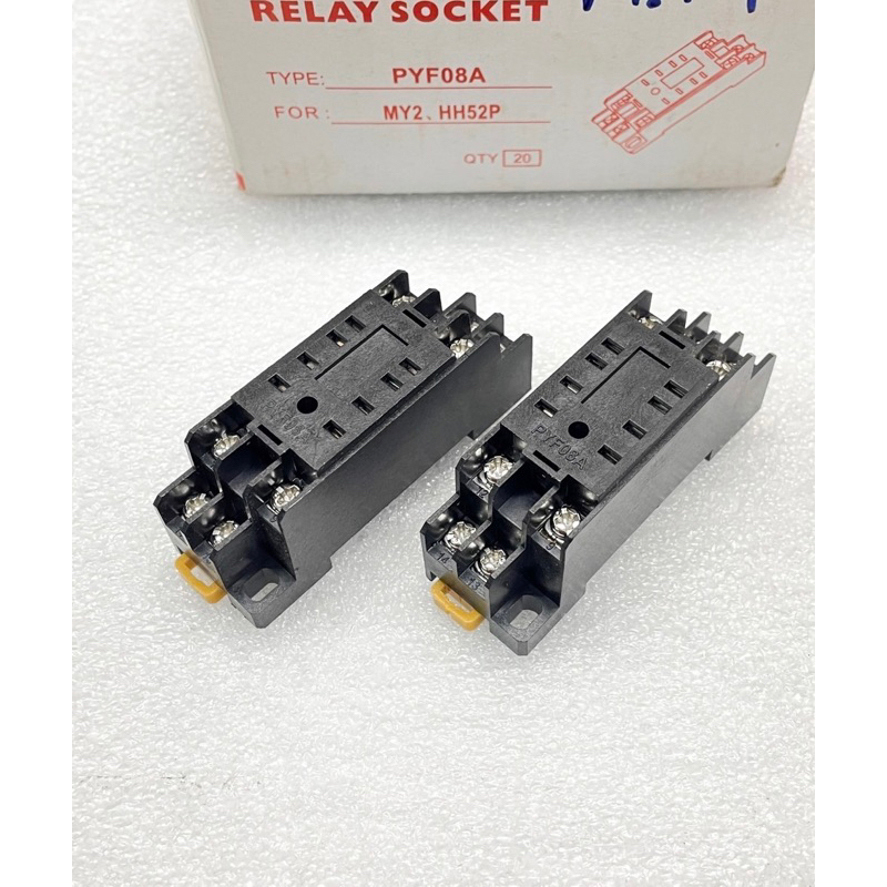 (แพ็ค1ตัว/แพ็ค5ตัว) PYF08A ซ็อกเก็ต รีเลย์ 8ขา Socket Relay 8ขา สำหรับรุ่นMY2,H3Y-2 SOCKET RELAY ยี่