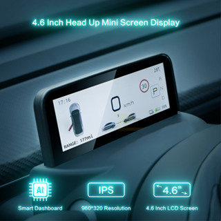 หน้าจอ Headup display Tesla Model 3/ Model Y ขนาด 4.6 นิ้ว ไม่บังแอร์