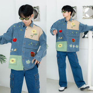 Sunflower Jeans shirt เสื้อเชิ้ตยีนส์แขนยาวทรงโอเวอร์ไซส์