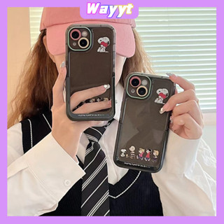 💖จัดส่ง24ชม💖iPhone 14 13 12 11 Pro Max เคส for เคสไอโฟน11 บางเบาพกพาง่าย โปร่งใส การ์ตูน สนูปปี้ ขาตั้งโปร่งใส Case