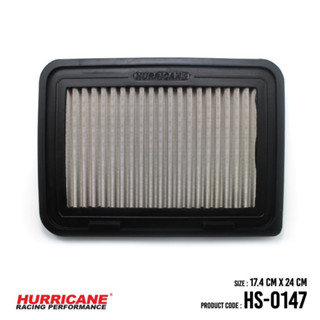 HURRICANE กรองอากาศสแตนเลส , ผ้าแดง Pontiac Vibe , Scion XD ,Toyota ( Vios , Yaris , Altis ) HS-0147