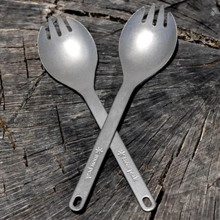 Snow Peak Titanium Spork ช้อน/ส้อมไทเทเนียม น้ำหนักเบา ใช้งานสะดวกพกพาง่าย