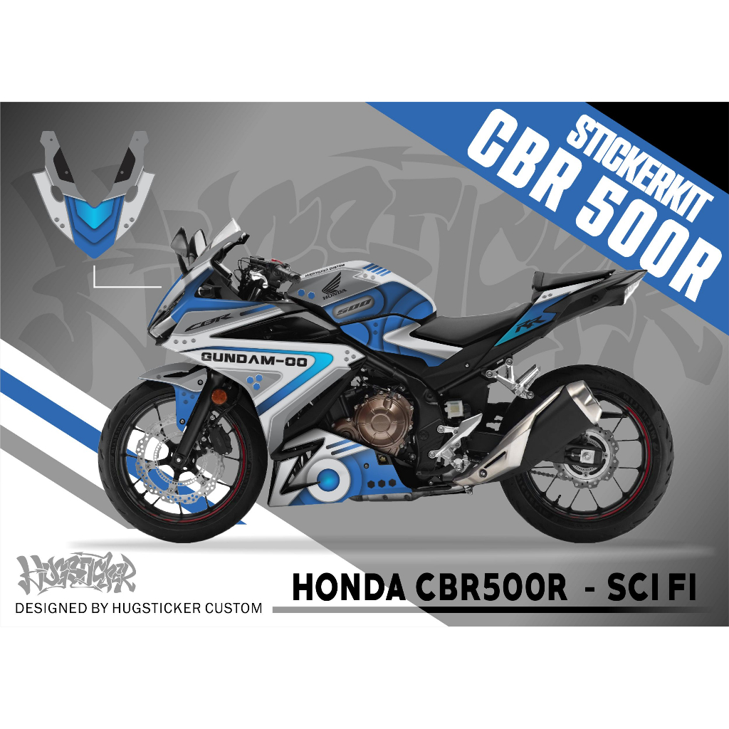 สติ๊กเกอร์ติดรถ สติ๊กเกอร์ Honda CBR500R - ลาย Sci fi ปี 2016-2023