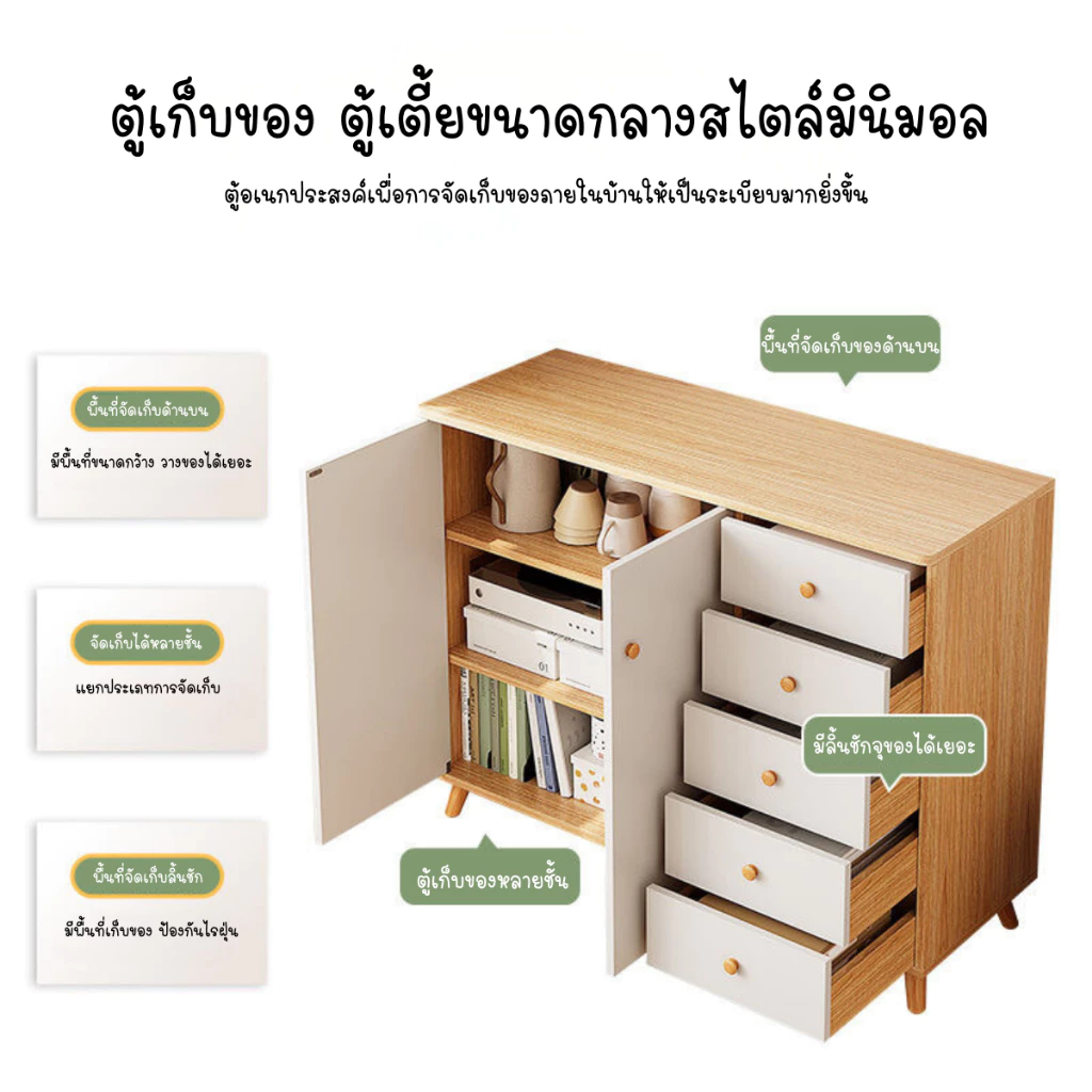 ตู้ลิ้นชักเก็บของอเนกประสงค์ สไตล์มินิมอล thumbnail 9
