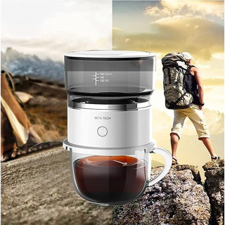 Portable One-Touch Pour Over Drip Coffee Maker with Stainless Steel Filter,for Travel, Camping, Office, Home