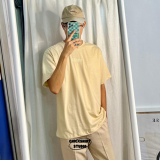 chicxshirt - เสื้อยืด OVERSIZE รุ่น ( ปัก ) linen-latte ( อก 44 ยาว 27 )