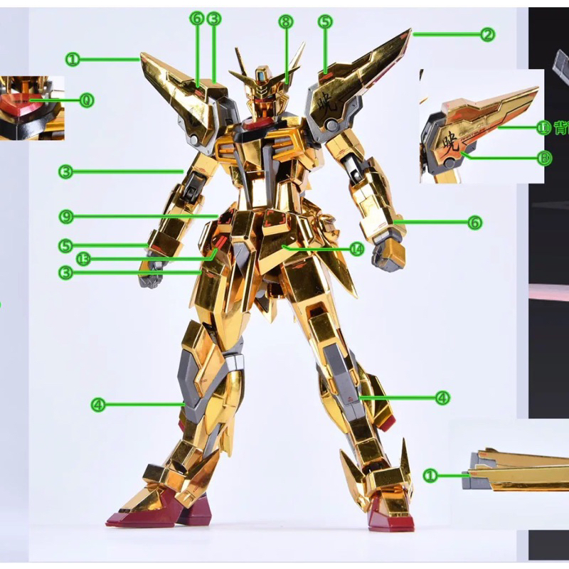 ดีคอลน้ำ SF DECAL SEED 1/100 AKATSUKI GUNDAM เรืองแสงแบล็คไลท์ - รูปที่ 2