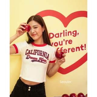 ♛ sᴇᴏᴜʟᴇʀ ♛ เสื้อครอป สุดปัง สกรีนลาย California 🚩 แมทช์กับอะไรก็น่ารักก~