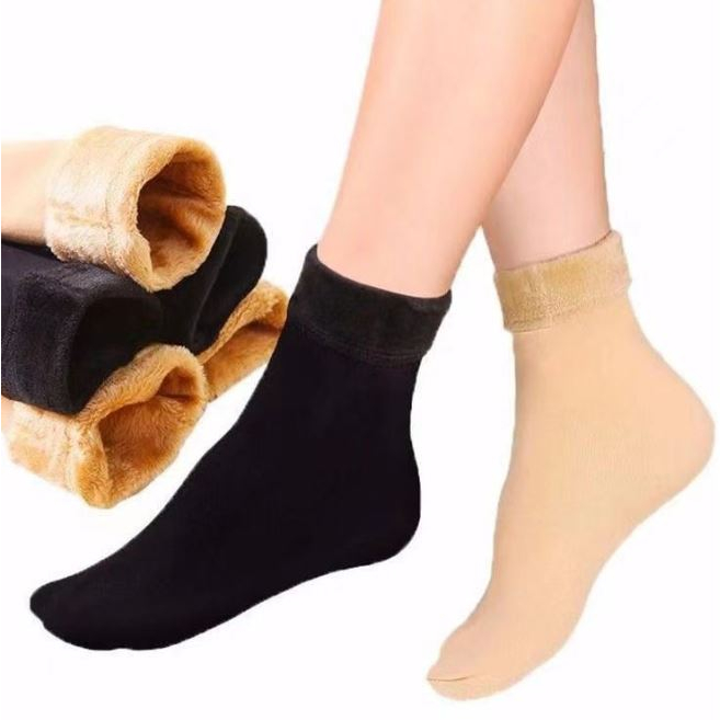(คละความยาว) TB149 ถุงเท้าผู้หญิงเพิ่มความอุ่น