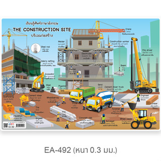 โปสเตอร์ความรู้ ชุดคำศัพท์สถานที่ ขนาดA4 EA-492 The Construction Site