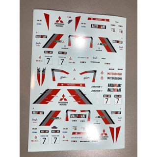 1/24 Mitsubishi Motors Evolution 4 , 7 WRC Racing Decal wates slide white toner ดีคอล ดีคอลน้ำ มิตซูบิชิ อีโว4,7 ลายแข่ง