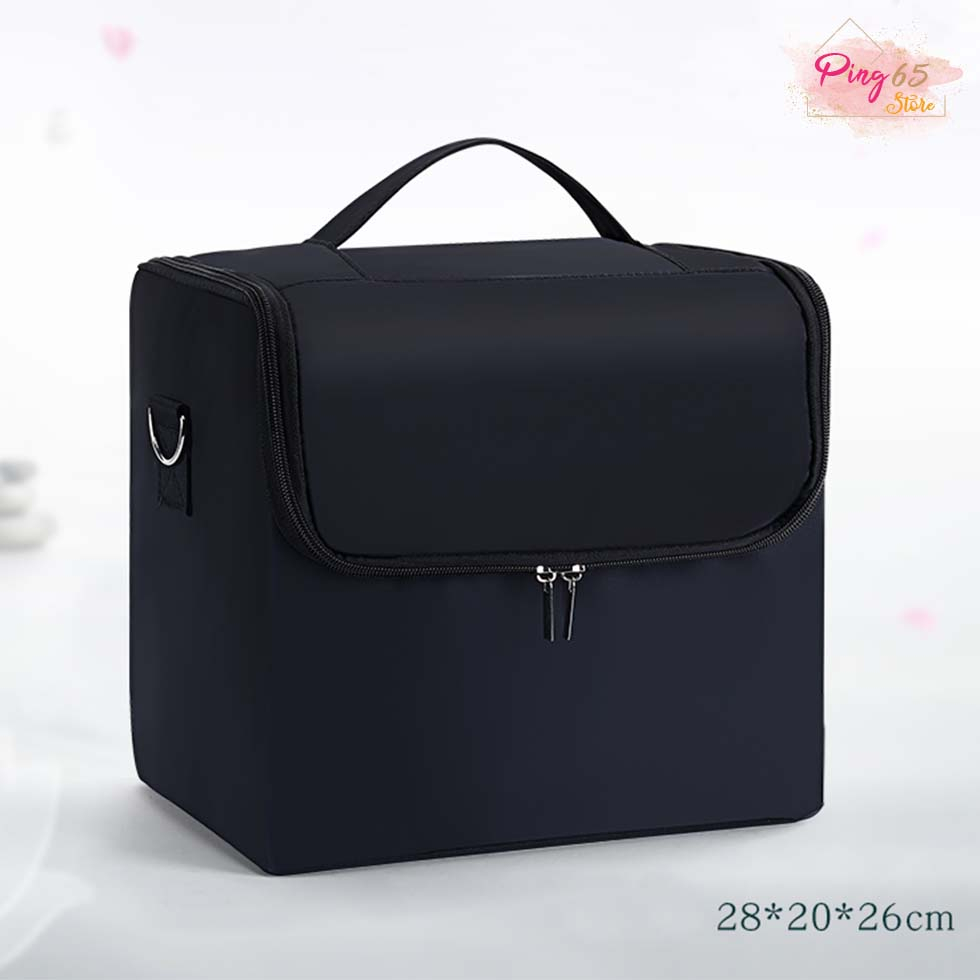 กระเป๋าใส่เครื่องสำอางค์มี 4 ถาดในตัวดึงเข้าออกเป็นขั้นบันได มีกระจกในตัว กันน้ำ กันฝุ่น