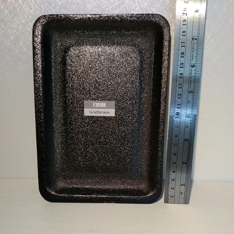 ถาดโฟมสี ขาว/ดำ F301 ขนาด 14.1*20*1.6 cm. (ขาย 100 ใบ)