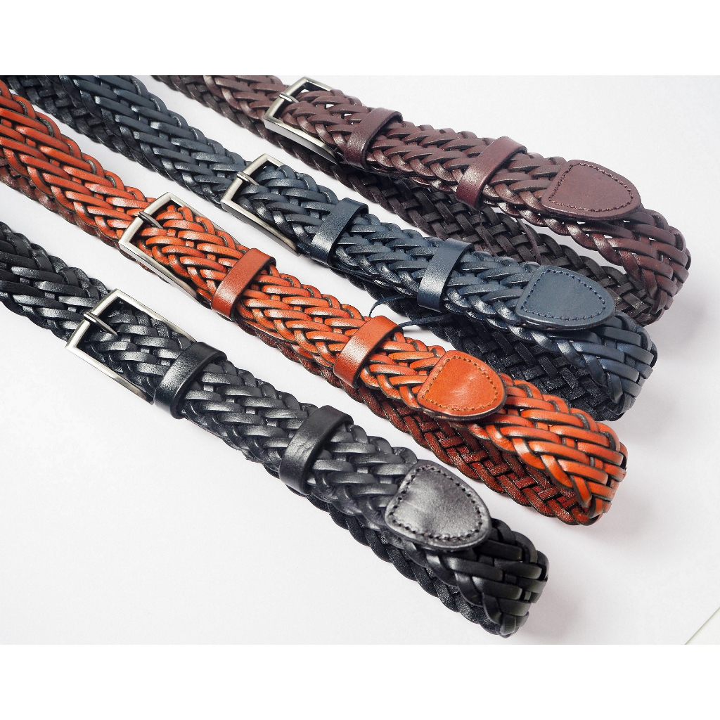 𝗪𝗼𝘃𝗲𝗻 𝗹𝗲𝗮𝘁𝗵𝗲𝗿 𝗯𝗲𝗹𝘁 เข็มขัดหนังสาน 𝟭.𝟮"