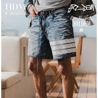 พร้อมส่ง ของแท้ 💯 ยีนส์ขาสั้น Holdem H8 Monogram Washed denim shorts