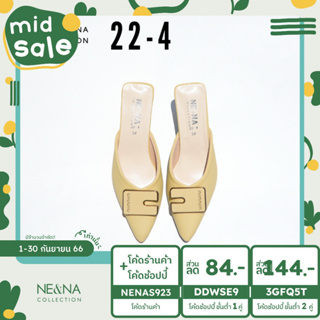 รองเท้าเเฟชั่นผู้หญิงเเบบคัชชูส้นเข็มเปิดส้นเท้า No. 22-4 NE&amp;NA Collection Shoes