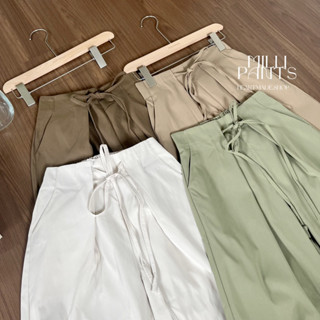 milli pants🛋️🦕(สินค้าพร้อมส่ง)กางเกงผ้าคอตตอนขากระบอก