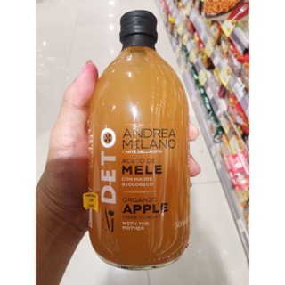 ecook​ อิตาลี น้ำส้มสายชู​ หมัก​ จาก​ แอปเปิ้ล เกษตรอินทรีย์  c deto organic​ apple​ vinegar​ with​ mother​ 500ml