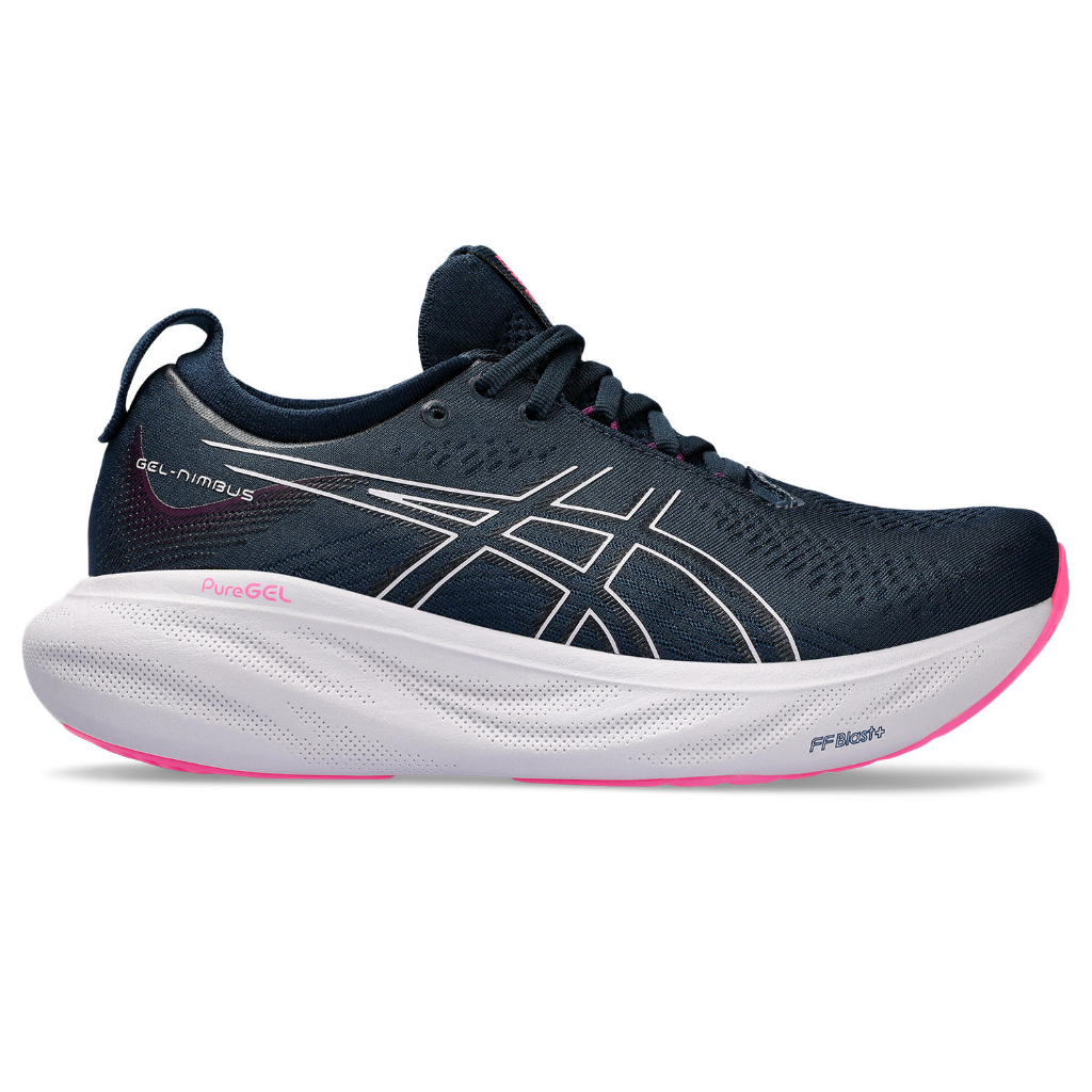ASICS : 1012B437.404 GEL-NIMBUS 25 WOMEN RUNNING ผู้หญิง รองเท้าวิ่ง ของแท้ หน้ากว้าง D FRENCH BLUE/
