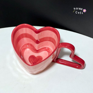 [พร้อมส่ง] ❤️ Love ceramic cup แก้วเซรามิค ลายหัวใจ