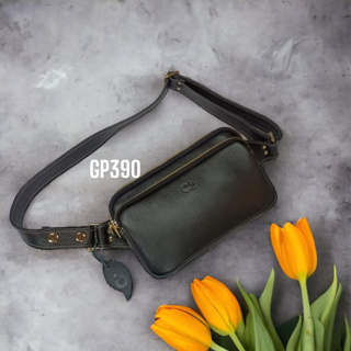 GP390 กระเป๋าคาดอก-คาดเอว ขนาด 9 นิ้ว หนังแท้ GPBAGS ใช้ได้ทั้งผู้ชายและผู้หญิง