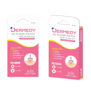 (ยกล่อง/6ซอง) Dermedy Ac Clear Patch 18 Dots.แผ่นซับสิว เดอร์มีดี เอซี เคลียร์ แพทช์ 18 ชิ้น