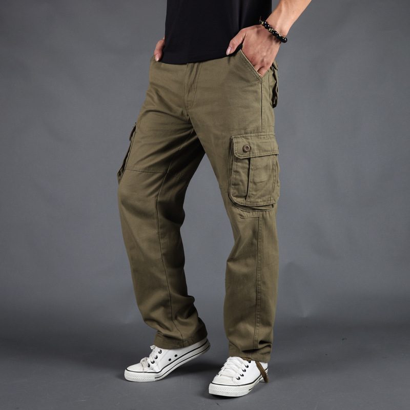 กางเกงคาร์โก้ ผ้าพรีเมี่ยม มีสายรัดปลายขา เอวยืด cargo pants