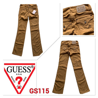 Guess กางเกงขายาวผู้หญิง ขากระบอกเล็ก ขาเดฟ ผ้ายืด GS115-GS117