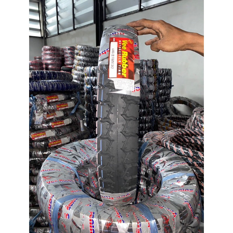 ยางรถสามล้อ ขนาด 4.00-12 ปี25 Vee Rubber vrm382 ยางใหม่ ผลิตไทย มีรับประกัน
