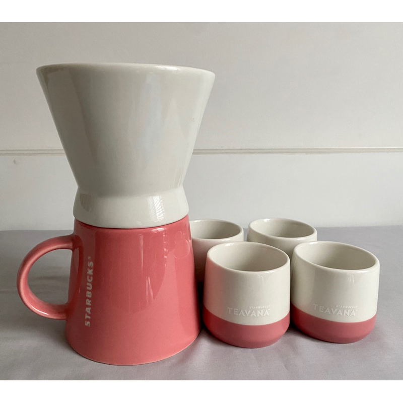 สตาร์บัค Starbucks - Pourover Cone &amp; Mug Pink