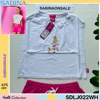 รหัส SDLJ022WH SABINA Barbie (เซตชุดเสื้อเชิ้ตลำลอง) รหัส SDLJ022WH+SXLJ022PD สีขาว/สีชมพูเข้ม