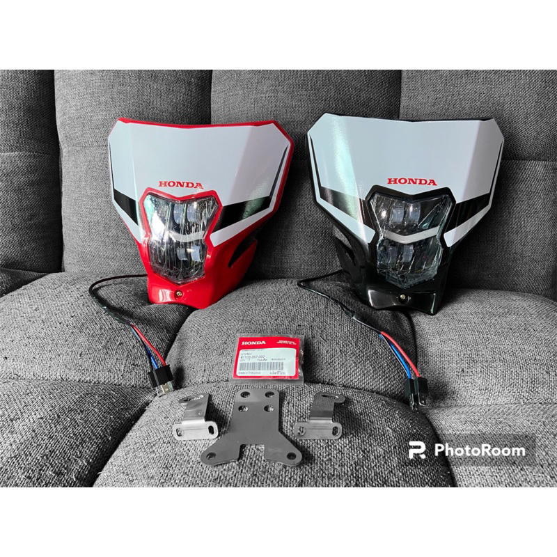 หน้ากากแต่งLEDแท้ CRF450 แปลงใส่CRF250 พร้อมชุดยึดหน้ากากcrf250