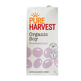 Pure Harvest Organic Soy Unsweetened Milk 1L นมถั่วเหลือง ออแกนิค ไม่หวาน