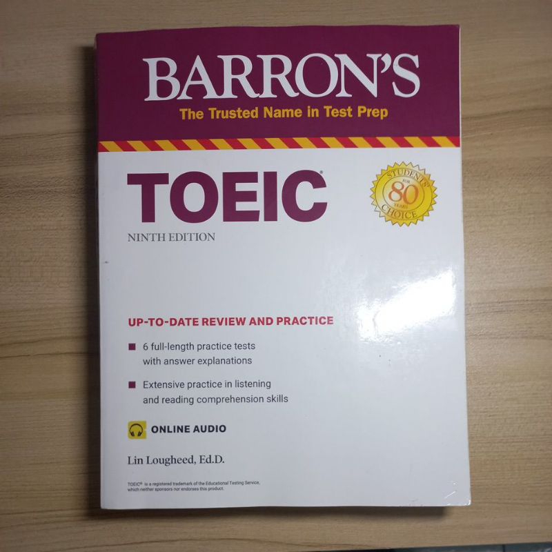 หนังสือ BARRON'S TOEIC มือสอง มีทำด้วยปากกา