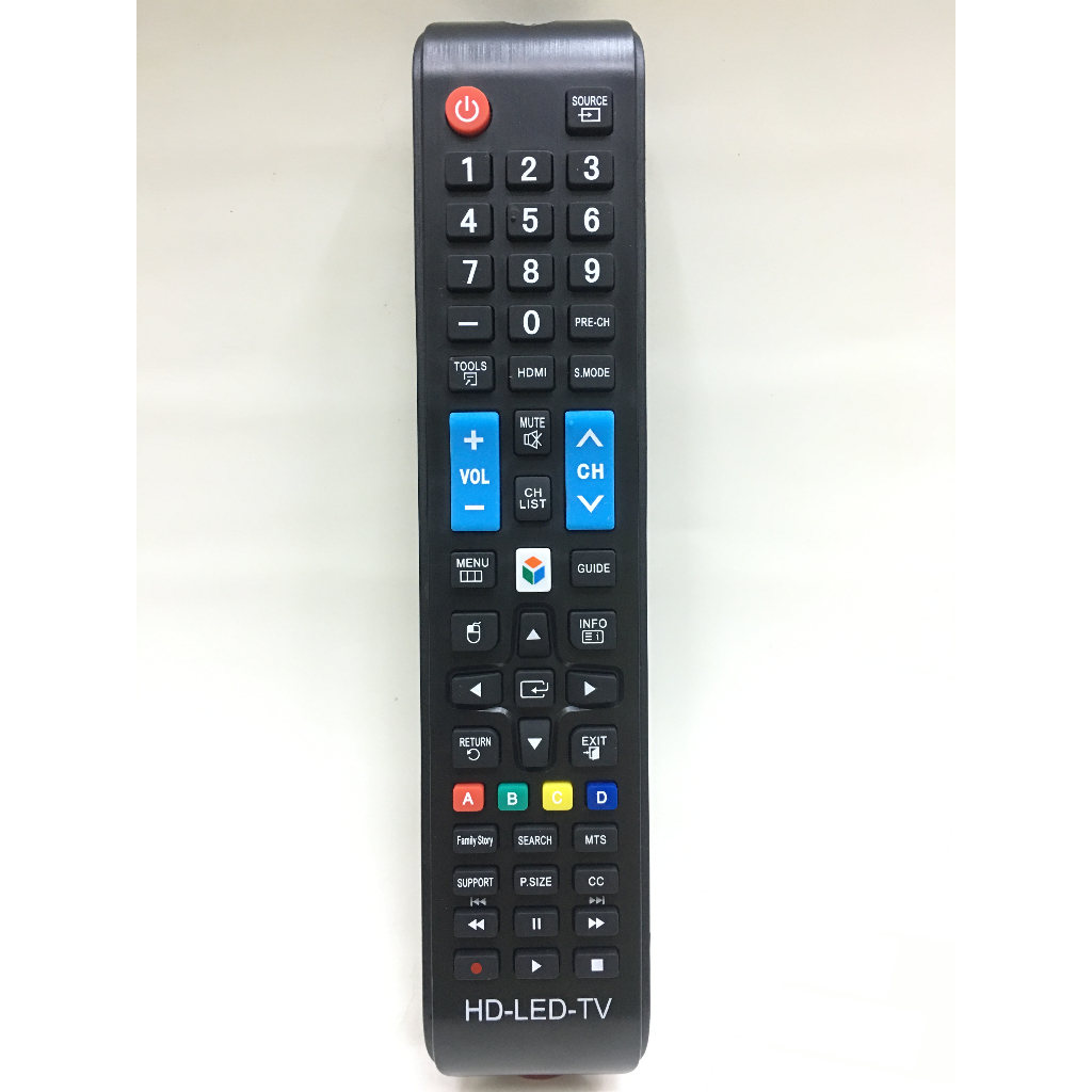 รีโมท LED จีน HD-LED-TV ใช้ได้กับทีวีหลายรุ่น ที่มีปุ่มตรงกันกับตัวนี้