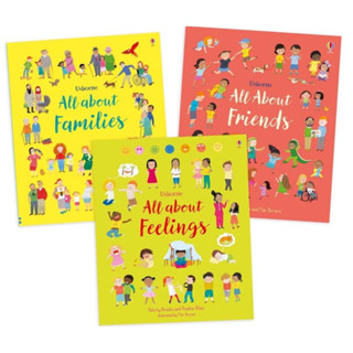 📚Usborne All abount📚 family friend feelings หนังสือรูปภาพพร้อมคำศัพท์ วลี ประโยคสั้นๆ พื้นฐานสำหรับเด็กๆ ปกแข็ง คุ้มมาก