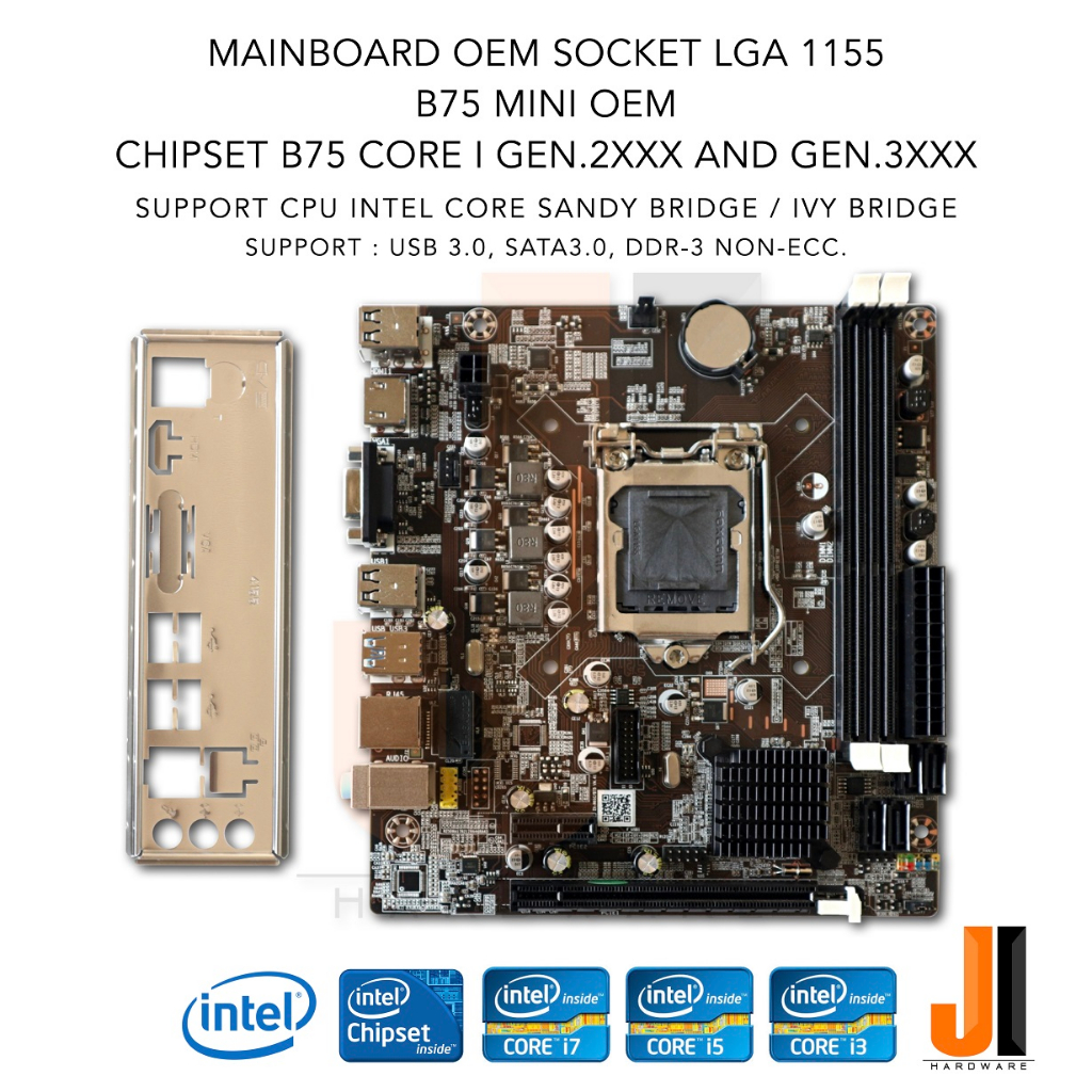 Mainboard B75 Mini OEM (LGA1155) (สินค้ามือสองสภาพดีมีการรับประกัน)