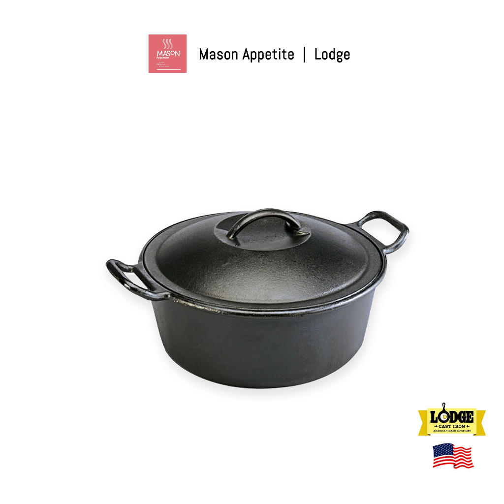 P10D3 Lodge 4 Quart Cast Iron Dutch Oven หม้อเหล็กหล่อ 3.8 ลิตร ลอดจ์
