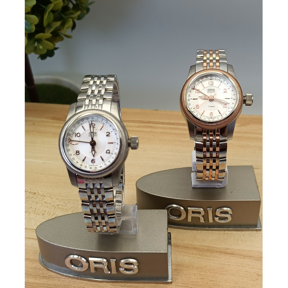 Oris Big Crown ปี2010swiss made รุ่น7628-43 นาฬิกาผู้หญิงAutomatic วันที่ก้ามปูรุ่นยอดนิยม เห็นระบบเครื่องทำงาน ของแท้%