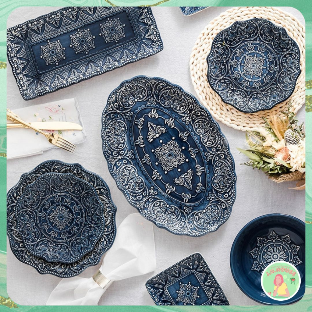 [พรี 20-25 วัน] Baroque Style จานเซรามิกลายนูน สไตล์บาร็อค