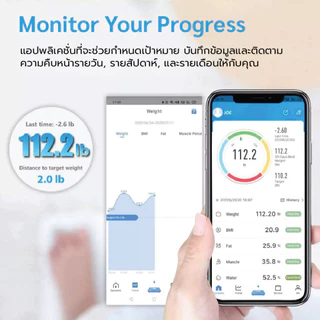 Russell Taylors SMART BMI เครื่องชั่งวัดองค์ประกอบไขมันในร่างกาย บลูทูธดิจิตอล BluetoothScale BWS-10