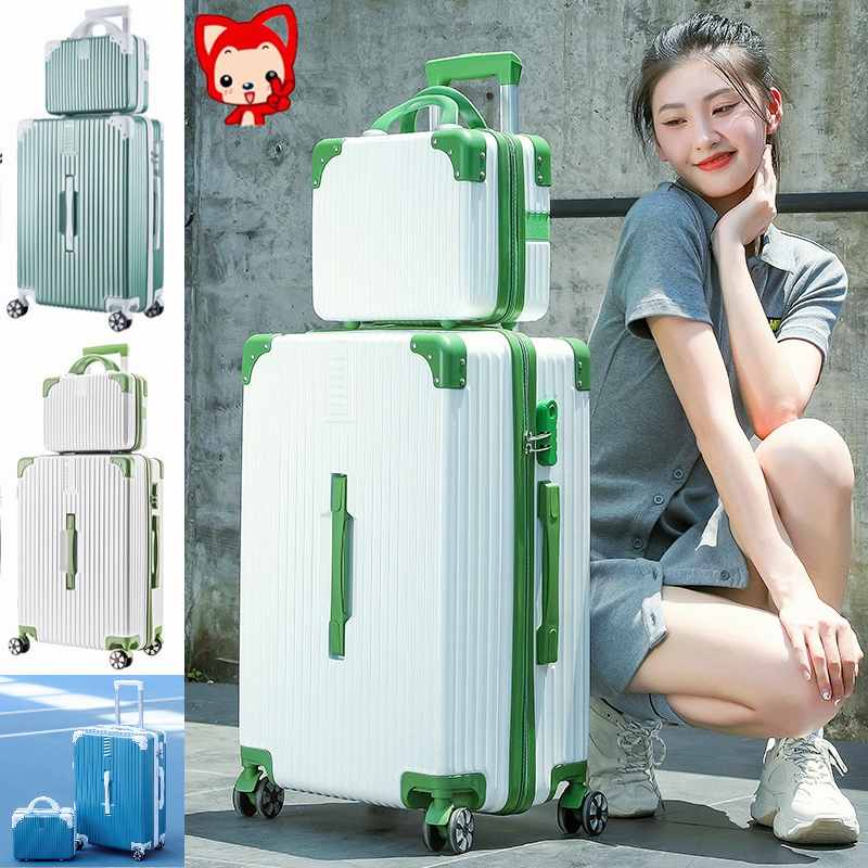 กระเป๋าเดินทางล้อลาก พื้นผิวเรียบ ซิป หมุนได้ 360องศา น้ำหนักเบา20 24 28 นิ้ว Luggage ABS+PCตัวกระเป๋ากันน้ำ