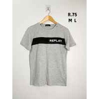 เสื้อยืด Replay (รหัส 075) เสื้อแขนสั้น สกรีนลายเท่ๆสวมใส่สบาย ระบายอากาศดี ไม่หด รีดง่าย