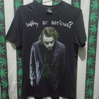 เสื้อยืดมือสอง ต่างประเทศ Vintage 🇯🇵 ลายหนัง DC Comics The Joker Why So Serious? SizeM.อก20/ยาว28