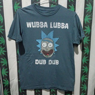 เสื้อยืดมือสอง Usa การ์ตูน คุณปู่ตัวป่วน Rick And Morty ผ้า50/50 นุ่ม Size S-M อก20/ยาว27
