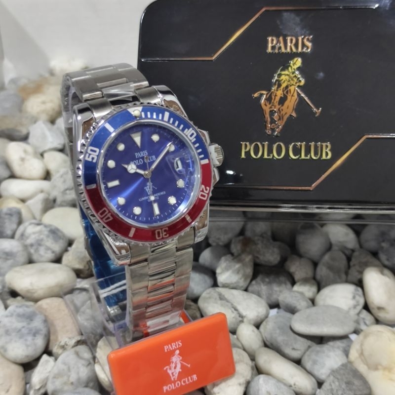 Paris Polo Club นาฬิกาผู้ชาย สายสแตนเลส  รุ่น 3PP-2009716G-BU-RD