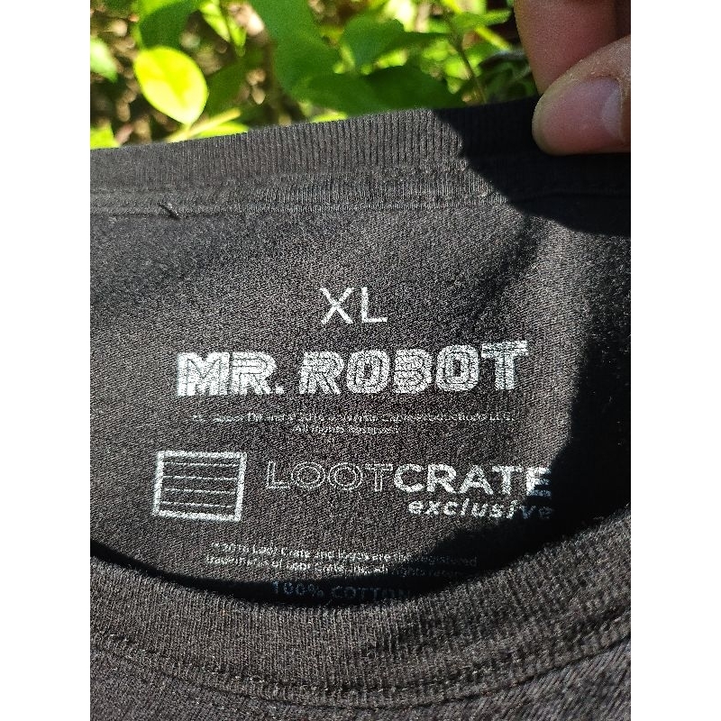 เสื้อหนัง Mr.robot เสื้อยืดมือสอง มือ2 ไซค์XL