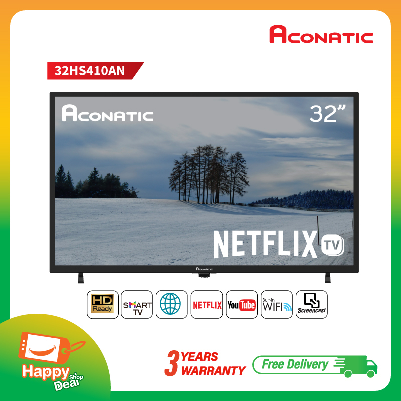 [2023 New Netflix TV] Aconatic LED Netflix TV Smart TV HD (Netflix v5.3) สมาร์ท ทีวี ขนาด 32 นิ้ว รุ่น 32HS410AN (รับประ