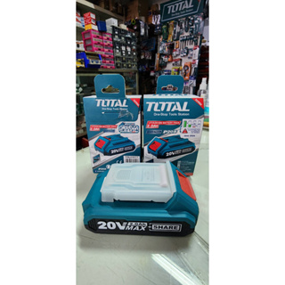 Total เฉพาะแบตเตอรี่ ลิเธียมไอออน 20 โวลท์ 2 แอมป์  รุ่น TFBLI20011 ( Lithium-Ion Battery Pack ) - แบตเตอรี่ 20V Max แบต