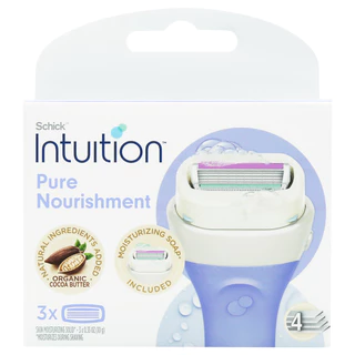 SCHICK - Intuition Pure Nourishment Organic Cocoa Butter #Refill (10 g.) ชิค ใบมีดโกนสำหรับผู้หญิง